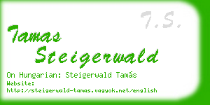 tamas steigerwald business card