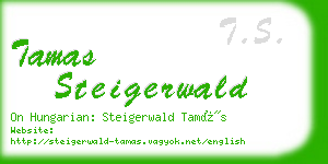 tamas steigerwald business card